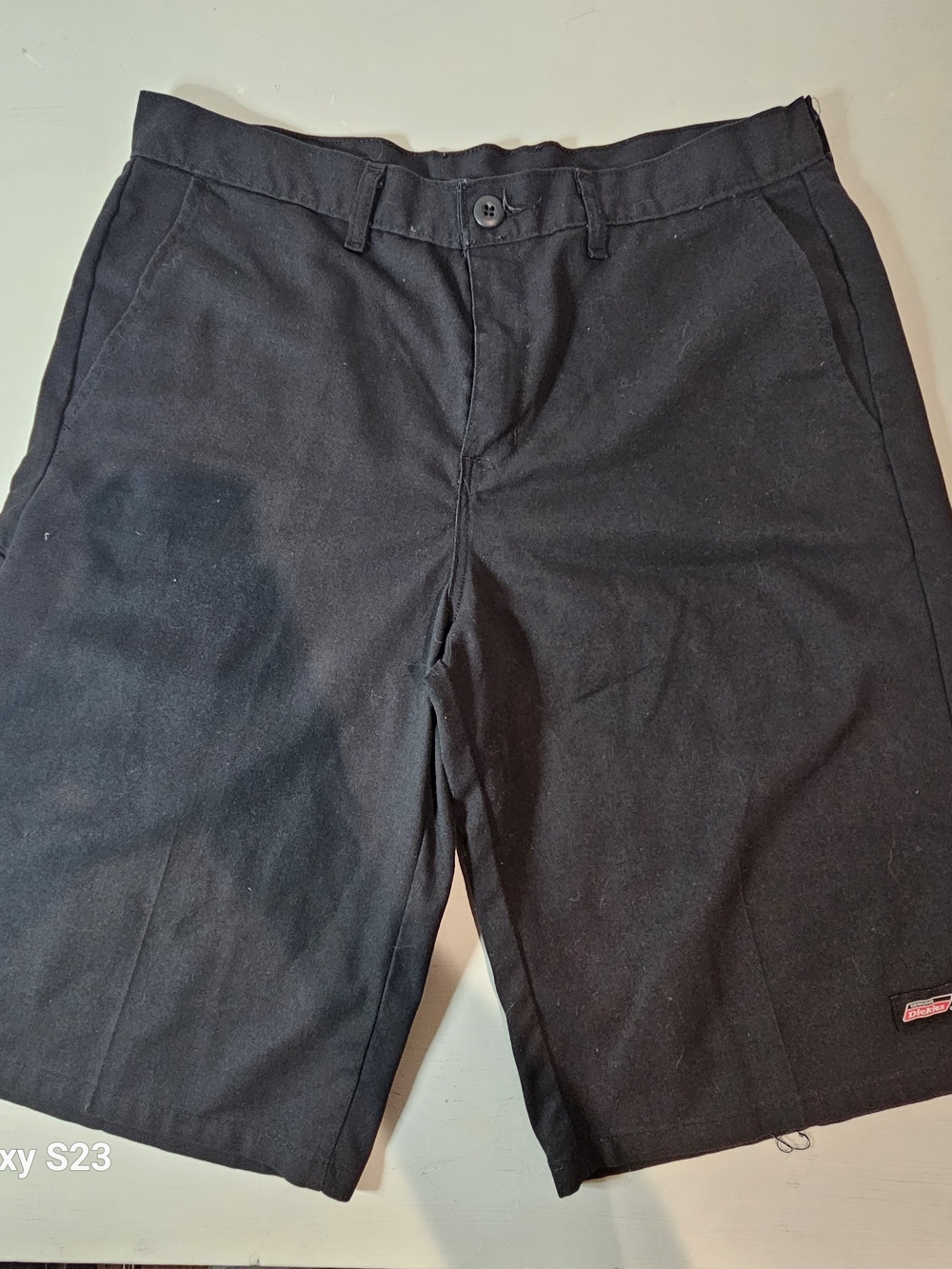 Dickies Black Flat Front Work Shorts